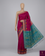 The Magenta Meadow: Rich Magenta Silk Saree with Turquoise & Marigold Accents