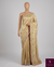 The Gilded Ivory: Champagne Gold Silk Saree with Ornate Zardosi Border
