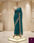 The Ocean Grace: Deep Teal Georgette Saree with Scalloped Zardosi Border