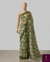 The Sage Blossom: Olive-Sage Chiffon Saree with Delicate Sequin Border