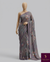 The Mauve Mist: Dusty Amethyst Italian Silk Saree with Fine Paisley & Vintage Floral Overlay