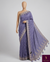 The Lavender Lattice: Periwinkle Drape with Ornate Floral Borders & Hand-Tied Tassels