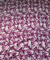 The Amethyst Thicket: Plum & Ivory Printed Chiffon Saree with Geometric Borders