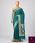 The Varanasi Garden: Deep Teal Banarasi Kanti Saree with Classic Golden Zari Floral Buttis