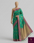 The Monsoon Glow: Mint Emerald Satin Silk Saree with Magenta Contrast & Tree-of-Life Buttis