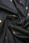 The Midnight Paithani: Jet Black Saree with Crimson Red Zari Border & Asavali Pallu