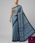 The Indigo Arbor Saree :A Botanical Poetry in Deep Navy and Ivory