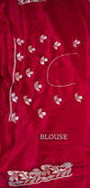 The Maroon Midnight: Deep Wine Maroon Saree With Silver Cutwork Lace Border