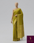 The Kritika Malini: Olive Green & Gold Raw Silk Saree