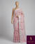 The Charu Nila: Blush Pink Embroidered Pure Linen Saree