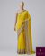 The Peetantara Mayura: Canary Yellow & Beige Embroidered Printed Saree