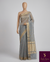 The Ashwika Vilasa: Slate Grey Embroidered Saree