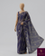 The Tarini Riva: Midnight Navy Leheriya Printed Saree