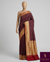 The Rohini Vilasa: Deep Wine & Antique Gold Banarasi Silk Saree