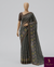 The Damini Riva: Slate Charcoal Grey Embroidered Cotton Saree