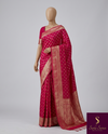 The Meenakshi Vilasa: Rani Pink & Antique Gold Banarasi Silk Saree