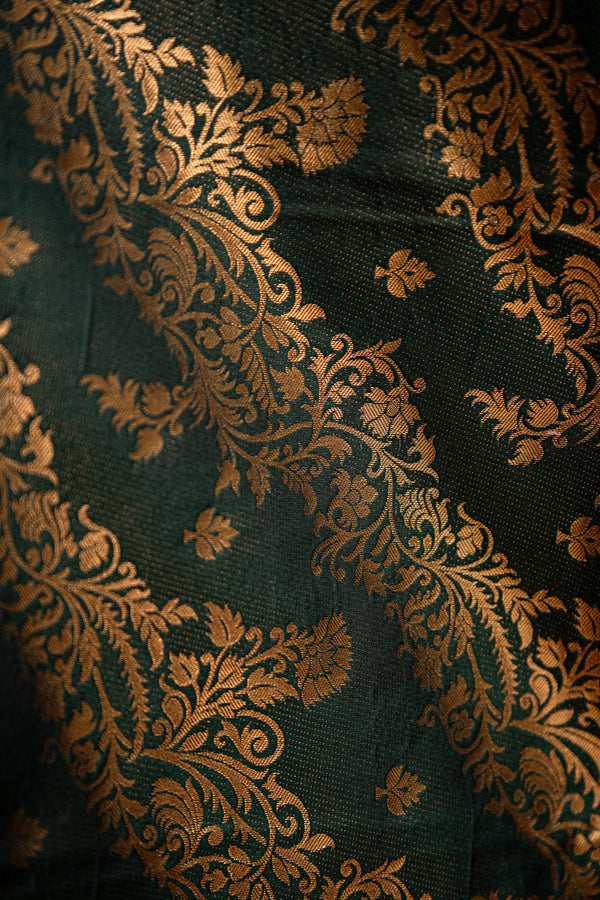 Midnight & Blossom: The Black Kanchipuram with Light Pink