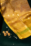 Handpainted Peach Organza Silk Saree