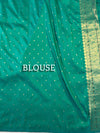 The Emerald Yamuna: Sea Green & Gold Banarasi Silk Saree