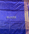 The Royal Nilambari: Imperial Violet & Gold Soft Silk Saree