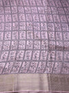 The Rosewood Malini: Dusty Rose Printed Raw Silk Saree