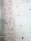 The Shweta Malini: Pure White Embroidered Cotton Saree