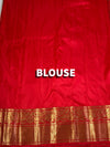 The Sindoor Mayura: Crimson & Gold Heirloom Kanchipuram Silk Saree