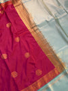 The Tanvi Vilasa: Rani Pink & Pastel Seafoam Kanchipuram Silk Saree