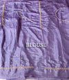 The Lavender Lattice: Periwinkle Drape with Ornate Floral Borders & Hand-Tied Tassels