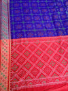 The Neelima Mayura: Royal Blue Patola Printed Silk Saree