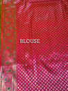 The Vasundhara Sparkle: Olive Green Banarasi Silk Saree With Swarovski Diamonds