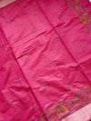 The Rohini Vilasa: Rose Coral Royal Safari Handloom Cotton Saree