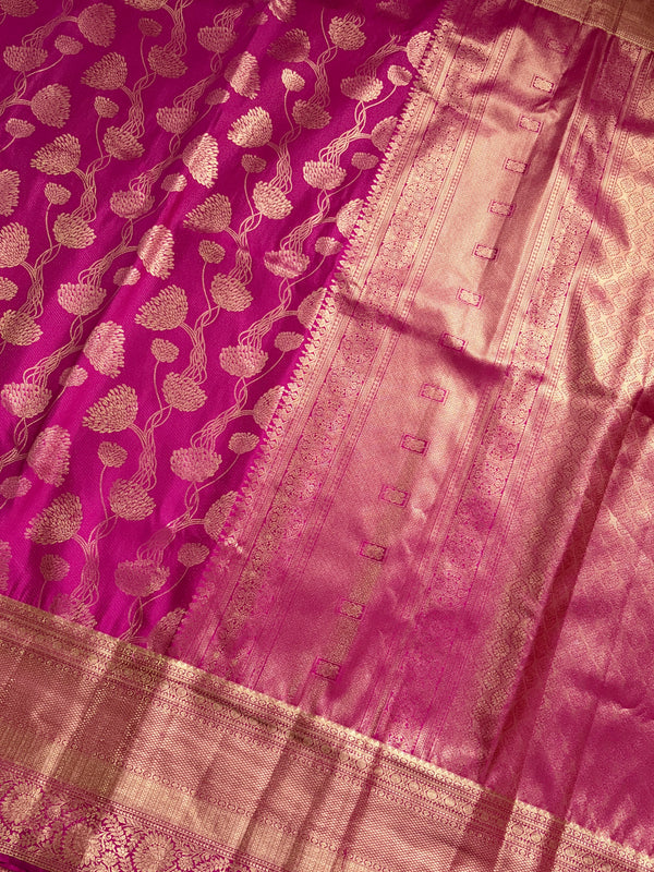 The Manorama Mayura: Magenta-Purple Kanchipuram Silk Saree