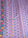 The Lavender Tarang: Pastel Mauve Linen Saree With Multi-Color Floral Weaving