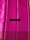The Sharanya Vilasa: Pistachio Green & Rani Pink Banarasi Silk Saree
