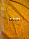 The Harita Vilasa: Mustard Yellow Woven Silk Saree