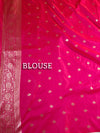 The Gulabi Rani: Magenta & Antique Gold Banarasi Inspired Woven Saree