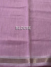 The Lilac Arbour: Pastel Mauve Cotton Saree with Delicate Chikankari-Inspired Embroidery