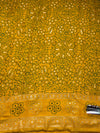 The Ananya Riva: Sunshine Yellow Printed Bandhani & Kalamkari Saree