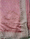 The Dusty Avani: Rosewood Mauve Saree with Intricate Scalloped Borders