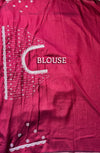 The Dusty Avani: Rosewood Mauve Saree with Intricate Scalloped Borders