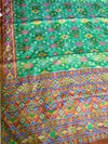 The Meenakshi Vilasa: Emerald Green Patola & Bandhani Saree