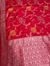 The Kalyani Vilasa: Crimson Red Woven Saree