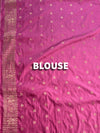 The Ananya Vilasa: Onion Pink & Gold Woven Saree