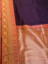 The Rohini Vilasa: Deep Wine & Antique Gold Banarasi Silk Saree