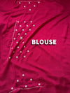 The Ragini Riva: Crimson Maroon Threadwork Embroidered Saree