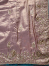 The Ira Vilasa: Dusty Rose Embroidered Saree