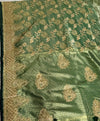 The Yashasvi Vilasa: Sage Green & Antique Gold Woven Saree