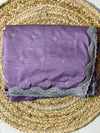 The Lavanya Vilasa: Lavender Mauve Embroidered Saree