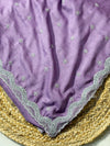 The Lavanya Vilasa: Lavender Mauve Embroidered Saree